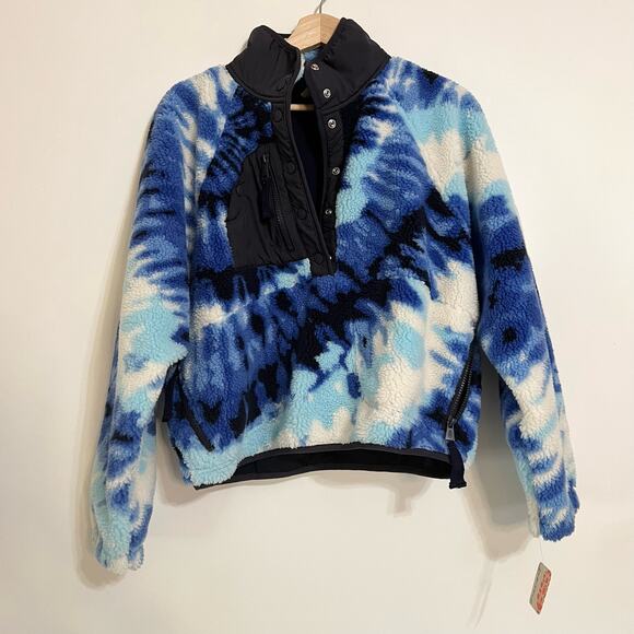 NWT Free People Movement Rocky Ridge Pullover in Ocean Tie Dye - Picture 3 of 9